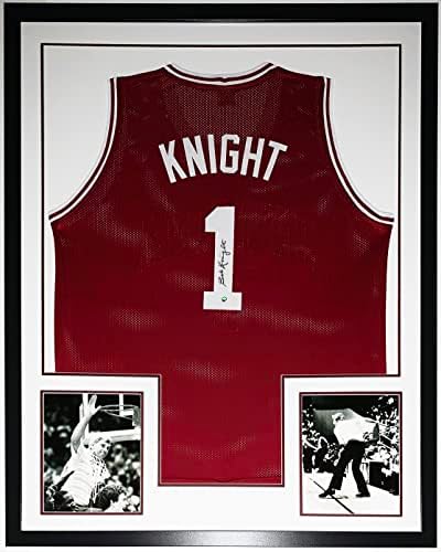 Bobby Knight contratou Indiana Hoosiers Jersey - Steiner Sports CoA Authenticed - Profissionalmente emoldurado e campeonato