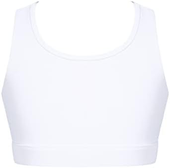 Yonghs Kids Girl Gym Yoga Sport Bras Dance Crop Top Trexy Cropped T-Shirt Camisas Camisetas Activewear Loungewear