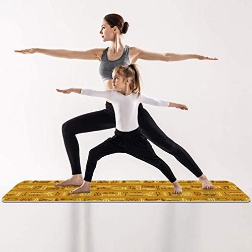 Siebzeh Egito Hierogloso Amarelo Premium de Yoga espesso de ioga MAT ECO AMICIONAL DE RORBO