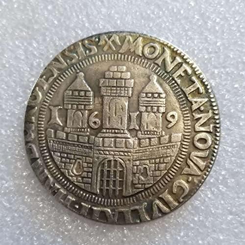 Antigo Artesanato Alemão 1854 Coleção de dólares de prata 1968