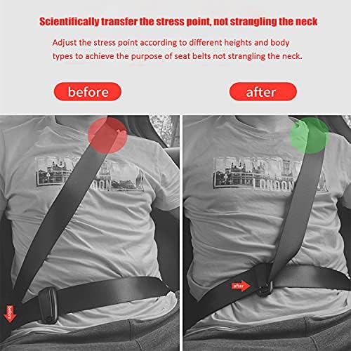 Ajuste do cinto de segurança do cinto de segurança, clipe de cinto de segurança o ombro universal e colar de cinto de pescoço clipe
