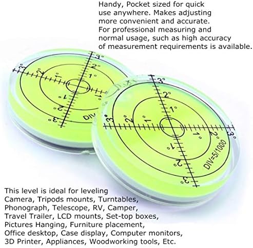Espírito Bubble Nível de 60x12mm marcado a superfície níveis circulares redondos bolhas precisão de medição de ferramentas de layout