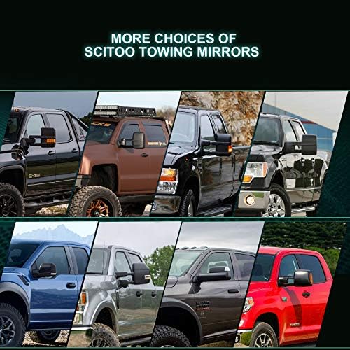 Espelhos de reboque de Scitoo Fit para 1999- para Ford para F250 para F350 para F450 para F550 Super Duty Manual de fumaça LED Signals Signals View espelho par