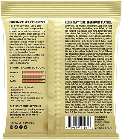 Ernie Ball Earthwood Medium 80/20 Bronze Acoustic Strings 3-Pack, 13-56 Beda