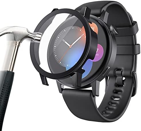 Caixa Timovo Compatível com Huawei Watch GT3 42mm, capa de PC rígida com capa de protetor de tela de vidro temperado, caixa