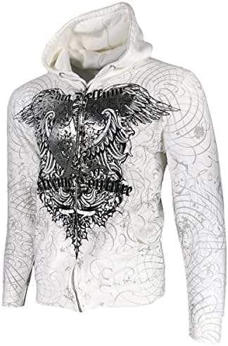 Xtreme Couture by Affliction Sweatshirt masculino Ferro fundido com capuz