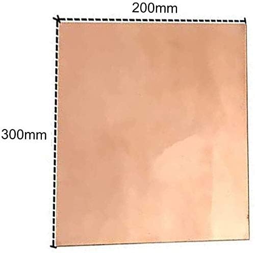Folha de bronze huilun folha de cobre folha de metal de cobre, tornando adequado para solda e braz 200 mm x 300mm, 200 mm x 300 mm x placas de latão de 1,2 mm