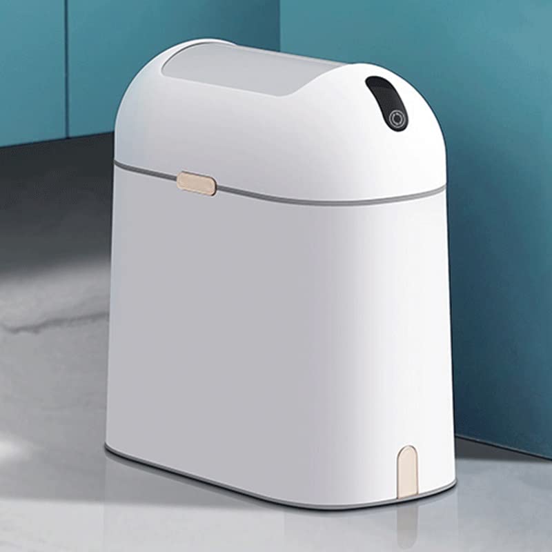 Lixo inteligente de bkdfd lata de lixo para banheiro lixo de lixo automático de indução com tampa de lixeiras de sensores de grande capacidade para casa