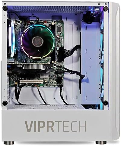 VIPRTECH Nível de entrada PC PC Desktop Computer - Intel Core i5 3.40GHz, GeForce GTX 650, 8 GB de RAM, HDD de 1 TB, WiFi, Iluminação