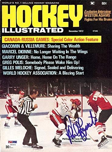 Phil Esposito autografou Hockey Illustrated Magazine Team Canada PSA/DNA #U93802 - Revistas autografadas da NHL