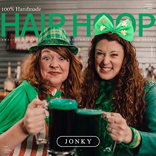 Jonky 3pcs St Patricks Dia da cabeceira da cabeça Clover Set Bandas de cabeça verdes com shamrocks Irish Clover Band Saint
