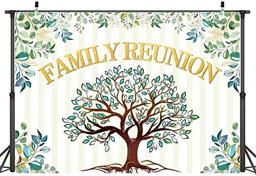9x6ft Family Reunion Beddrop Tree Family Folhas Bem -vindo aos membros da família Fotografia Chegando a decorações de festas de