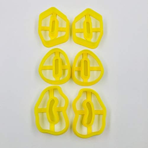 Conjunto de 6 cortador de barro de rosca orgânica, conjunto de cortadores de argila de polímero 3D