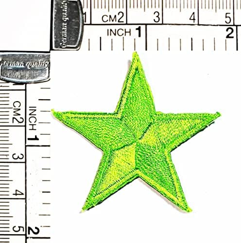 Kleenplus 2pcs. Mini Patches de Estrela Verde Crianças Adesivo de Cartoon Handmade
