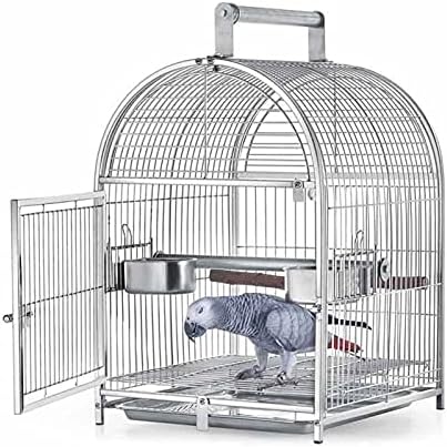 Razzum grande gaiola de pássaro grande portátil gaiola metal 304 Aço inoxidável Macaw House Travel Cage Aviary Cage Parrot Cage