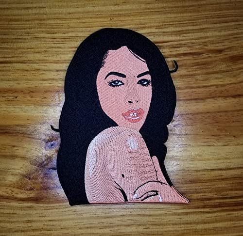 7 x 5 Aaliyah de ferro bordado em adesivo. Aaliyah é um em um milhão