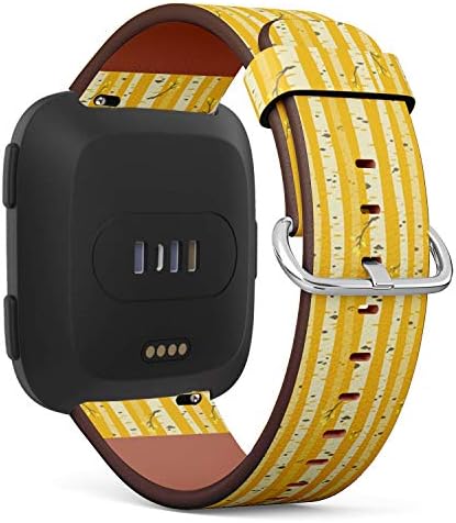 Compatível com Fitbit Versa, Versa 2, Versa SE, Versa Lite - Substituição de pulseira de pulseira de couro pulseira pulseira