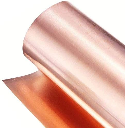 Folha de cobre Huilun Brass 99,9% Folha de folha de metal de cobre pura de cobre 0. 1x300x1000mm para artesanato aeroespacial, 0,2 mm*300