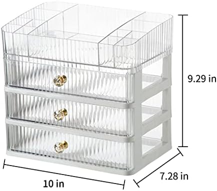 Organizador de maquiagem com 3 gavetas, organizador de bancada para cosméticos, ideal para bancadas de banheiro e