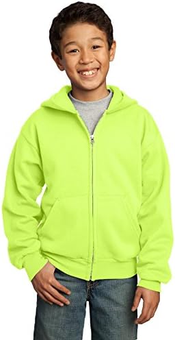 Port & Company Youth Full-Zip Hooded Sweetshirt