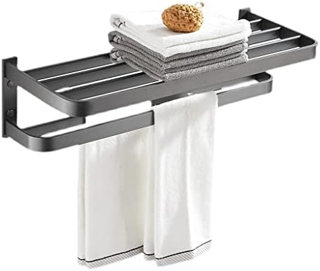 -S prateleiras, toalhas de toalhas de alta qualidade de alumínio cinza de alumínio, suporte para toalhas de banho, hardware