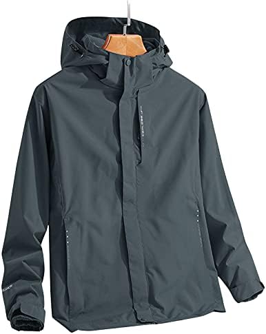 Diyago Men Fall Fall Winter impermeável jaquetas leves e mais tamanhos de moda Windbreaker com capuz de casaco de revestimento destacável