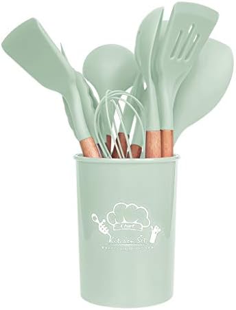 Mdhaus Kitchen Tools Ferramentas de cozinha européia de cozinha antiaderente Silicone Spatula 11 peças com barril de armazenamento