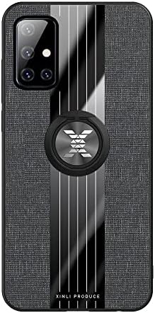 Caixa de telefone celular compatível com o caso Samsung Galaxy A51 （4G), com estojo magnético de 360 ​​° de kickstand,