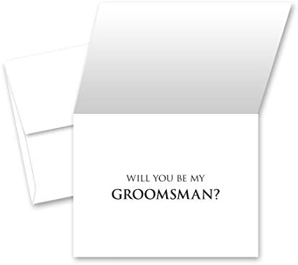 Cartões de proposta engraçados do Groomsman, 8 Você será meu Groomsman e 2 melhores cartões de homem com envelopes - conjunto