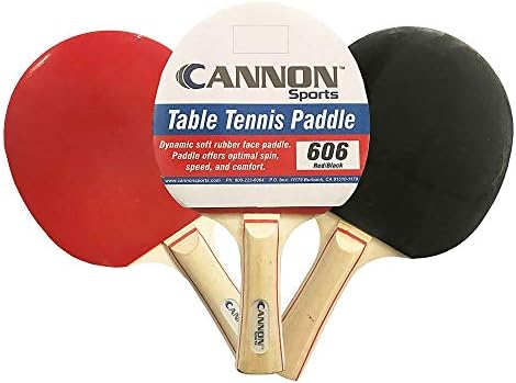 Cannon Sports Ping Pongue e tênis de mesa Papdles com rosto de borracha e alças de madeira
