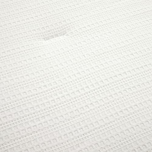 Decoração exuberante haniya waffle sólido tecido texturizado de 3 peças Conjunto de edredom, rei, branco
