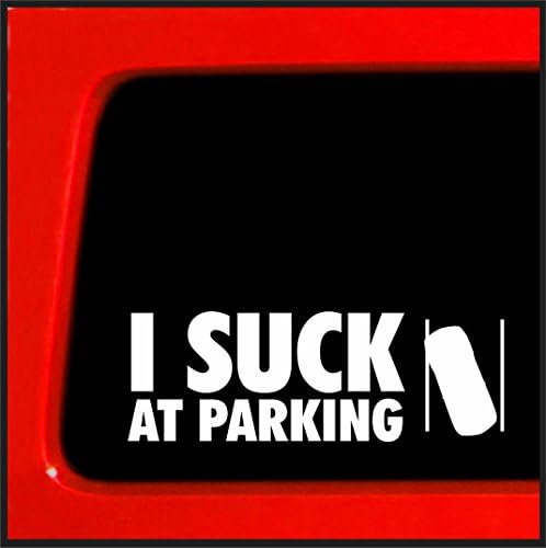 Conexão de adesivos | Eu sou péssimo no estacionamento | Adesivo de pára -choques para carro para carro, caminhão, janela, laptop | 2.6 x7.5