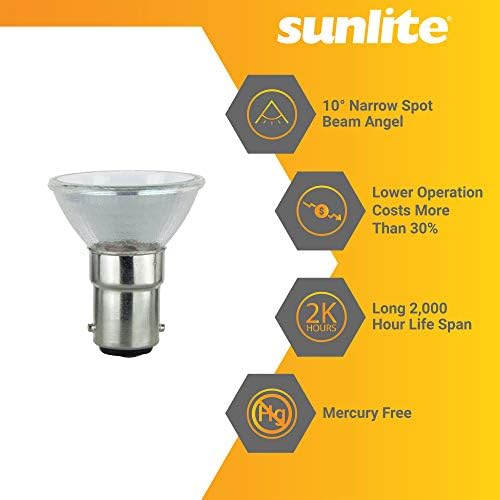 Sunlite 40760 -Su 20mr11/fl/12v halogen mr11 10 ° Lâmpada de alcance
