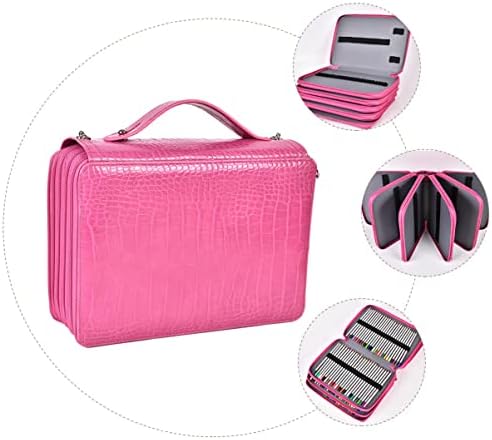 Bolsa de casos favomoto Lápis Saco de desenho de viagem conveniente segurando slots rosados ​​simples para casa multifuncional