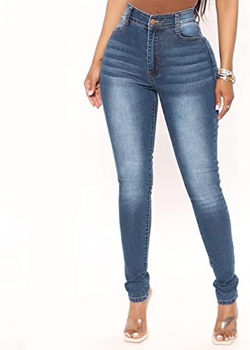 Aduwoan feminino plus size bootcut jeans juniores de arranha-céus