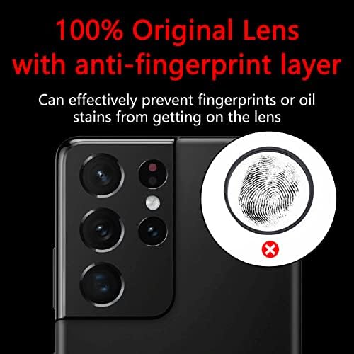 2pcs SOAOSDR Original traseiro traseiro lente de vidro Substituição de vidro para Galaxy S21 Ultra 6,8 polegadas com filme de
