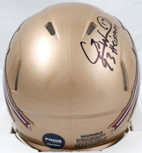 Charlie Ward assinou a Florida State Seminoles Speed ​​Mini capacete com 93 Heisman -Prova - Mini capacetes da faculdade