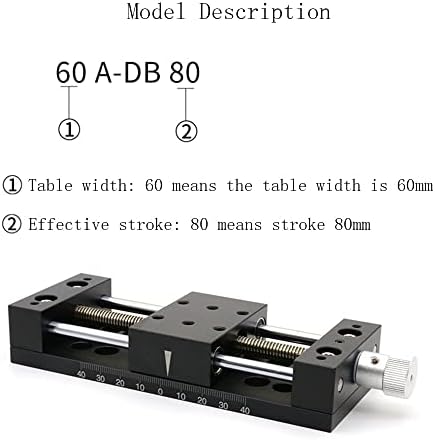 X Deslocamento de eixo único Tabela 80A-DB100 Manual Linear Stage Translation Deslocação Plataforma Estação 80x60mm Tamanho