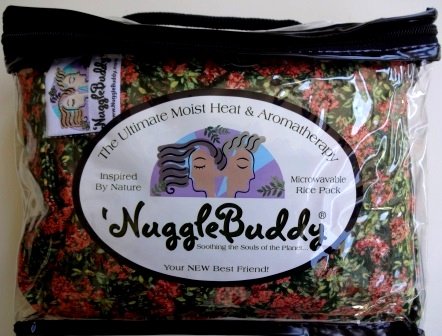'Nugglebuddy novo! Pacote de arroz orgânico de calor e aromaterapia úmido para microondas. Bolsa de gelo. Belo tecido campo de rosas.