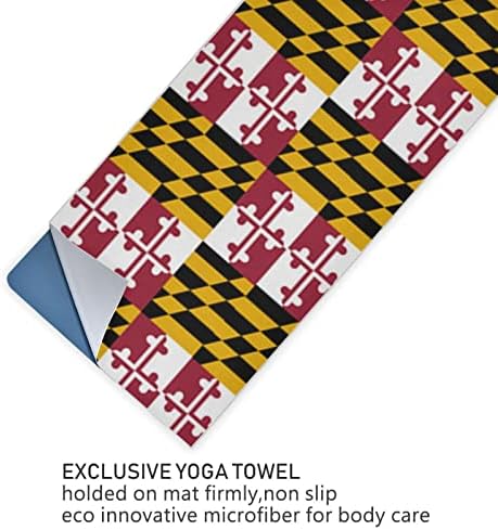 Aunhenstern Yoga Blanket Maryland-Flag-Flag-Pride Yoga Toard Yoga Mat Toalha