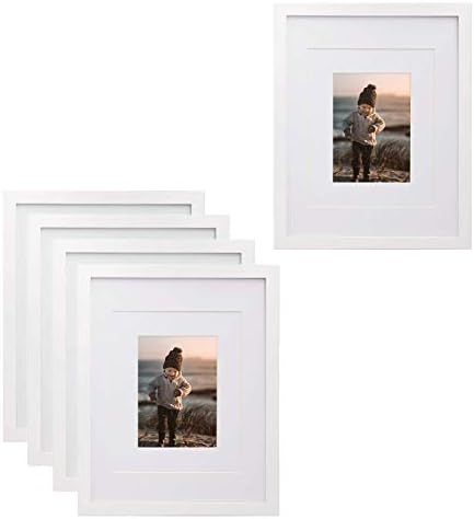 Kinlink 11x14 Frames brancos Conjunto de 4 e conjunto de itens de 1 pacote de 1
