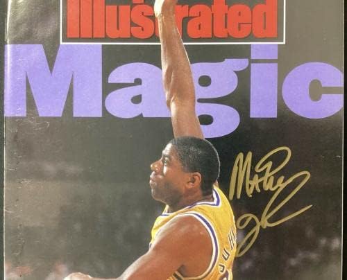 Magic Johnson assinou a Sports Illustrated 18/11/91 sem gravadora La Lakers Hof Auto JSA - Revistas Autografadas da NBA