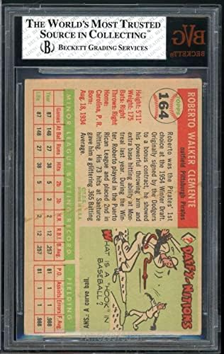 Roberto Clemente Rookie Card 1955 Topps #164 BGS BVG 3.5