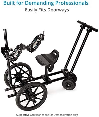 Rickshaw de câmera versátil de Magnus Magnus para Gimbal, Arm & Handheld. Descanso de pé ajustável, assento, distância