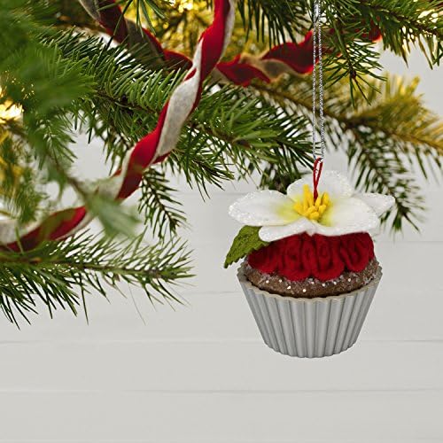 Hallmark lembra 2017 Candied Christmas Rose Cupcakes de Natal Ornamento de Natal