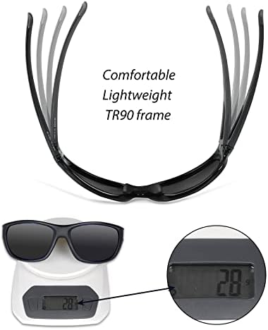 Óculos de sol esportivos polarizados para homens para homens, ideal para andar de bicicleta com pesca de escalada para caminhadas
