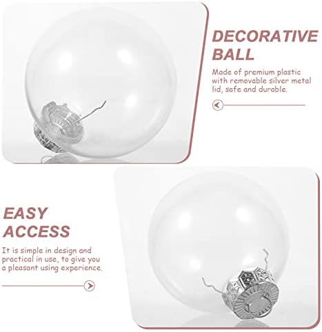 Ornamento de bola preenchível transparente 12pcs 8cm Reabilitável bolas transparentes Bolas de artesanato transparentes para