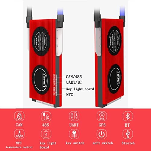 HHXX SMART BMS 7S 24V 30A-500A Bateria de lítio ternário, sistema de gerenciamento de bateria, sensor de temperatura com cabelos