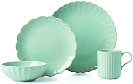 Lenox French Perle vieiras gelo Blue 4pc Place Configuração, 5.55, 0