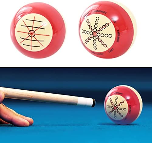 Billiards Cue Ball ， Billiards Cue Ball Practice Training Artifact ， Pratique bolas com linhas e pontos padrão para bilhar americanos oito bolas